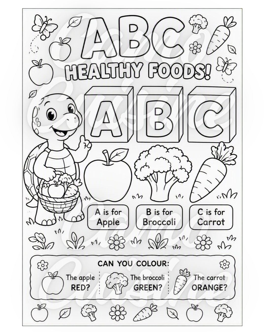 ABC Colouring Page – Printable Kids Activity