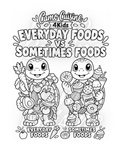 Everyday vs Sometimes Foods Colouring Page – Printable Kids Activity
